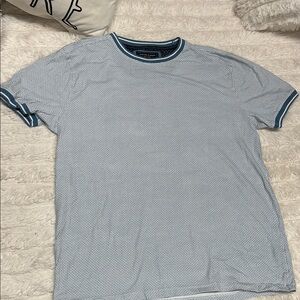 Nickel&iron  Light Blue Micro-Pattern Short Sleeve Crew Tee